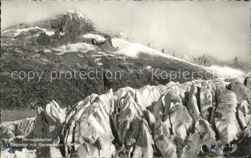 Gletscher Rhonegletscher Eisgrotte Gerstenhorn Kat. Berge