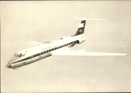 Flugzeuge Zivil Interflug TU 134 Kat. Airplanes Avions