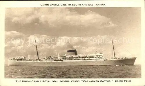 Dampfer Oceanliner Carnarvon Castle Union Castle Line  Kat. Schiffe