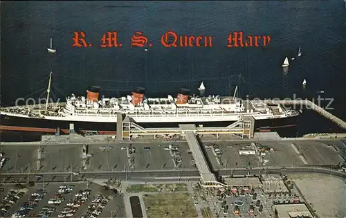 Dampfer Oceanliner Queen Mary Port of Long Beach California  Kat. Schiffe