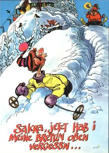 Humor Skifahren  Kat. Humor