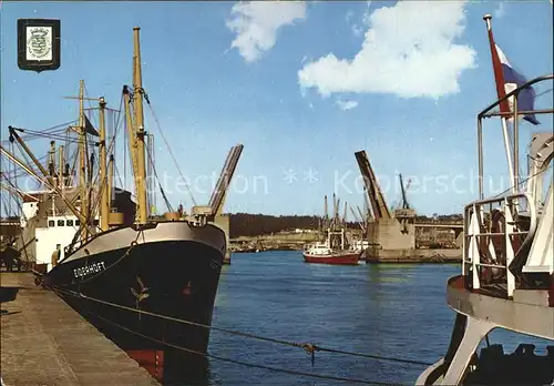 Hafenanlagen Matosinhos Portugal Doca de Leixoes Ponte levadica  Kat. Schiffe