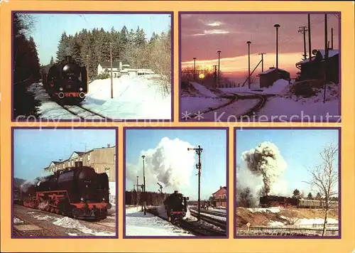 Lokomotive Schoeneck Zwotental Bahnhof Muldenberg Kat. Eisenbahn