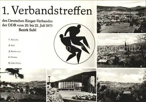 Ringen 1. Verbandstreffen DDR Albrechts Suhl Benshausen Viernau  Kat. Sport