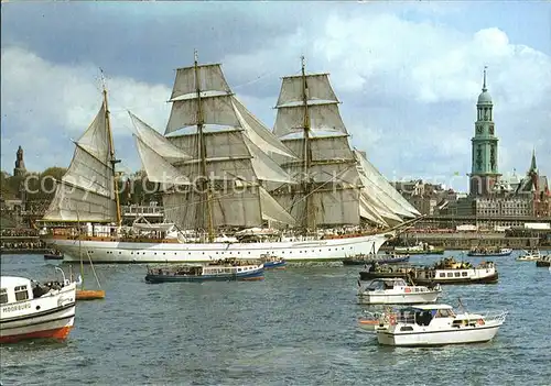 Segelschiffe Marine Schulschiff Gorch Fock Hamburg Hafen  Kat. Schiffe