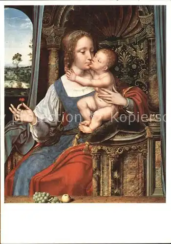 Kuenstlerkarte Alte Kuenstler Quinten Massys Madonna mit Christkind Kat. Kuenstlerkarte