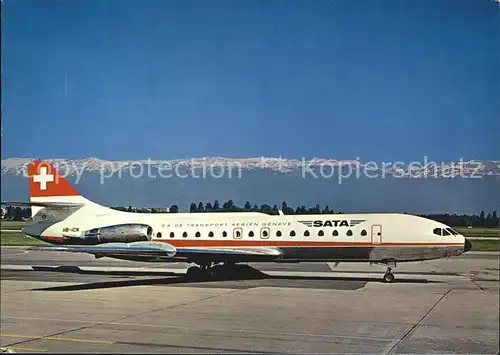 Flugzeuge Zivil SATA Geneve Super Caravelle 10 R  Kat. Airplanes Avions