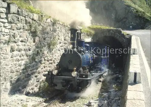 Lokomotive Bauzug Fahrt Gletsch Oberwald  Kat. Eisenbahn