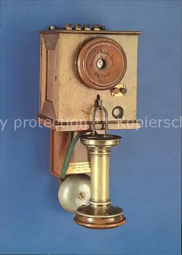 Telefon Fernsprechwandapparat um 1885 Kat. Technik