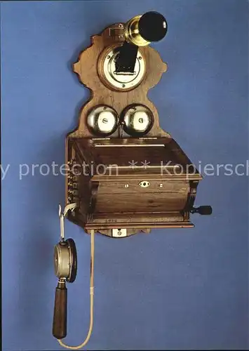 Telefon Fernsprechwandapparat Stf 04. 1904 Kat. Technik