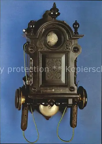 Telefon Fernsprechwandapparat um 1895 Kat. Technik
