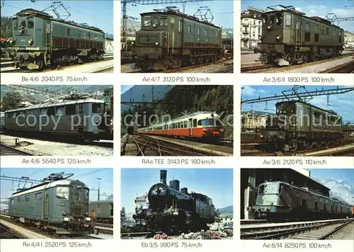Lokomotive Schweiz Be 4 6 Ae 4 7 RAe TEE Eb 3 5 Re 4 41 Kat. Eisenbahn