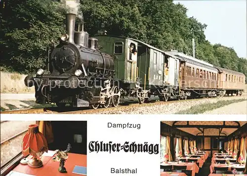 Lokomotive Dampfzug Chluser Schnaegg Speisewagen Simplon Orient Express  Kat. Eisenbahn