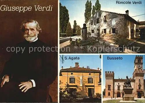 Verdi Giuseppe S. Agata Busseto Roncole Verdi  Kat. Persoenlichkeiten