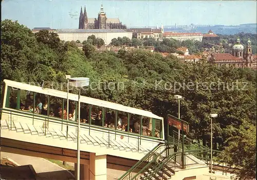 Zahnradbahn Praha Prazsky hrad Burg Hradcany  Kat. Bergbahn