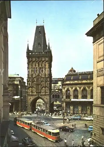 Strassenbahn Praha Prasna brana Pulverturm Kat. Strassenbahn