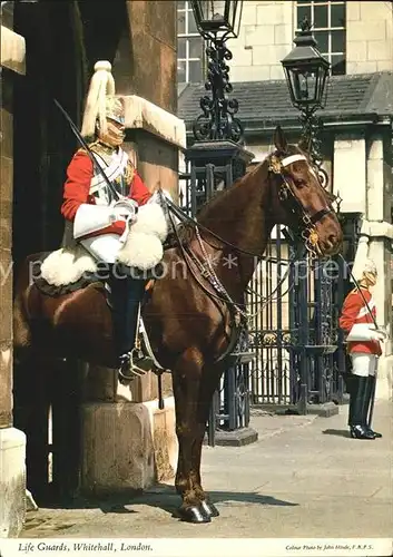 Leibgarde Wache Life Guards Whitehall London  Kat. Polizei