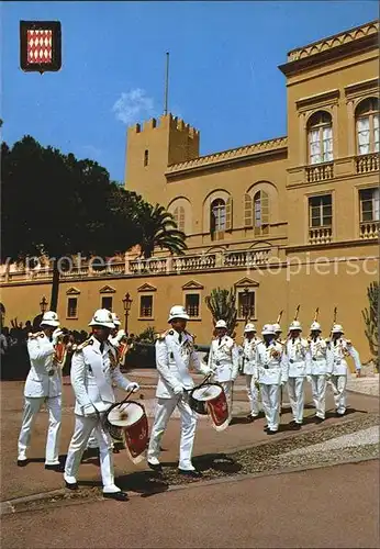 Leibgarde Wache Monaco Releve de la Garde Palais Princier Trommel  Kat. Polizei