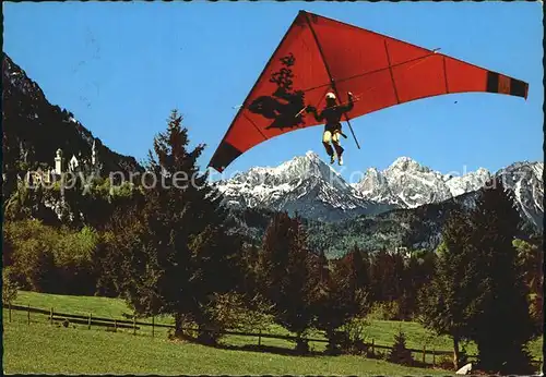 Drachenflug Drachenflieger Tegelberg Gernspitze Kollespitze Gimpel Schlicke  Kat. Flug