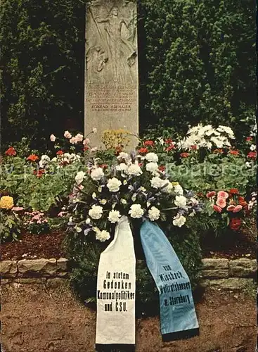 Tod Grabstaette Konrad Adenauer Waldfriedhof Rhoendorf Rhein  Kat. Tod