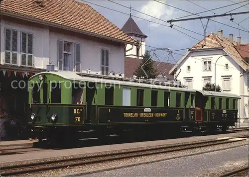 Eisenbahn Chemins de Fer du Jura Elektrischer Triebwagen BCe 2 4 70  Kat. Eisenbahn