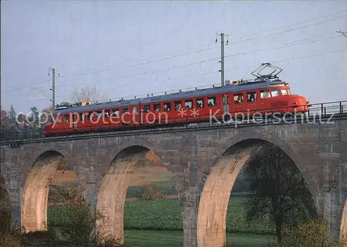Eisenbahn Roter Doppelpfeil Churchill Pfeil Bussnanger Viadukt  Kat. Eisenbahn