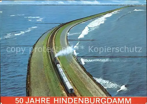 Eisenbahn 50 Jahre Hindenburgdamm Insel Sylt Kat. Eisenbahn