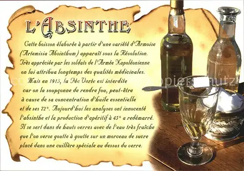 Alkohol Absinthe Kat. Genussmittel