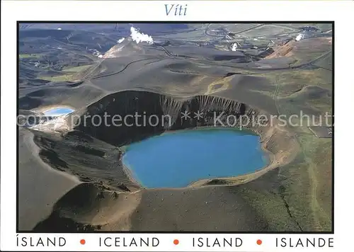 Vulkane Geysire Vulcans Geysers Viti Krater Island Myvatn Area Kat. Natur