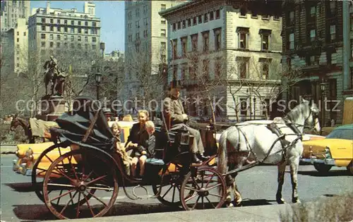 Pferdekutschen Carriages on 59th Street New York City  Kat. Tiere