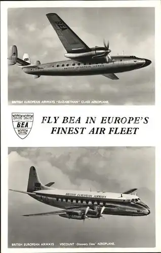 Flugzeuge Zivil British European Airways Elizabethan and Viscount Aeroplane  Kat. Airplanes Avions