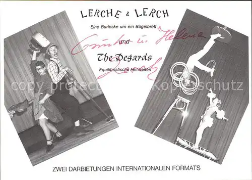 Unterhaltung Lerche und Lerch The Degards Autogramm  Kat. Unterhaltung