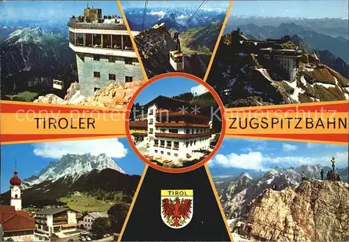 Seilbahn Tiroler Zugspitzbahn Alpenhotel Gipfelhotel Ehrwald  Kat. Bahnen