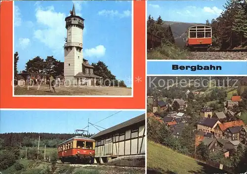 Bergbahn Oberweissbach Froebelturm Cursdorf Mellenbach Glasbach Kat. Bergbahn