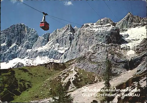 Seilbahn Dachsteinsuedwand Gletscherbahn Ramsau Bergstation Hunerkogel Kat. Bahnen