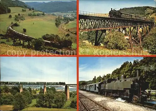 Lokomotive Museumsbahn Wutachtal Biesenbach Viadukt Fuetzener Bruecke  Kat. Eisenbahn