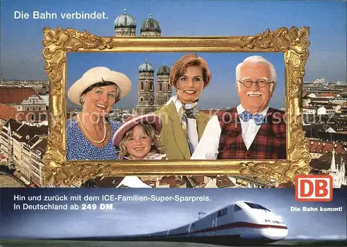 Werbung Reklame Deutsche Bahn ICE  Kat. Werbung