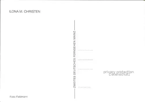 Persoenlichkeiten Ilona M. Christen Autogramm  Kat. Persoenlichkeiten