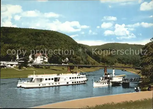 Motorschiffe Karlshafen Weser Dampferanlegestelle Kat. Schiffe