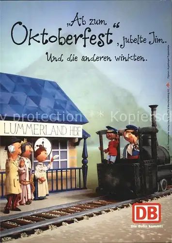 Werbung Reklame Deutsche Bahn Oktoberfest Lokomotive  Kat. Werbung