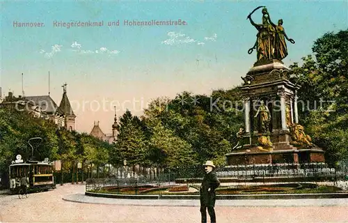 Hannover Kriegerdenkmal und Hohenzollernstrasse Kat. Hannover
