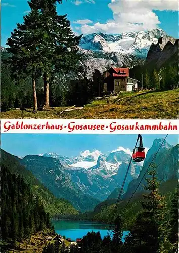 Gablonzerhaus mit Dachstein Gosausee Gosaukammbahn Kat. Oesterreich