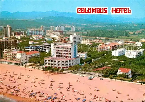 Playa de Aro Cataluna Columbus Hotel Strand Fliegeraufnahme Kat. Baix Emporda