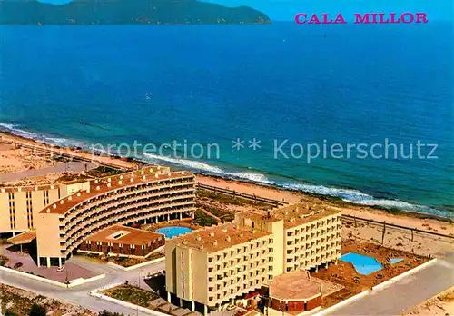 Cala Millor Mallorca Hoteles Sumba y Borneo Hotels Strand Mittelmeer Fliegeraufnahme Kat. Islas Baleares Spanien