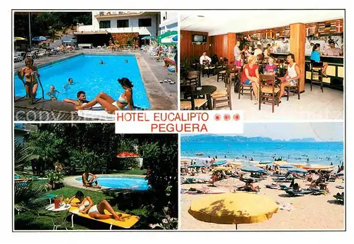 Paguera Mallorca Islas Baleares Hotel Eucalipto Restaurant Swimming Pool Strand Kat. Calvia