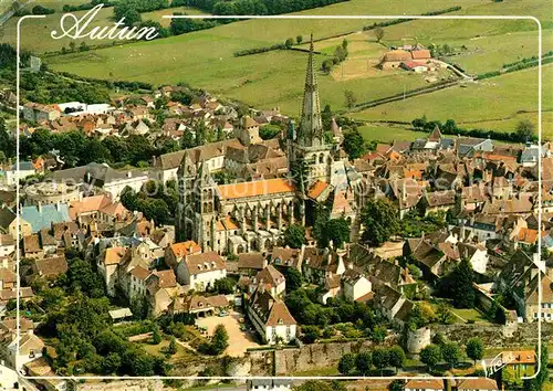 Autun Cathedrale Saint Lazare vue aerienne Kat. Autun