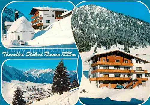 Rinnen Tirol Gasthaus Pension Thaneller Stueberl Winterpanorama Alpen Kat. Berwang