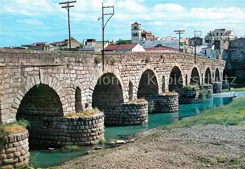 Merida Extremadura Puente romano sobre el rio Guadiana Kat. Merida