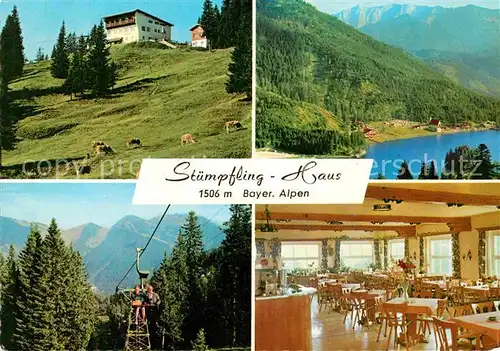 Spitzingsee Stuempfling Haus Berghaus Sessellift Bayerische Alpen Kat. Schliersee