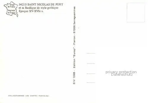 Saint Nicolas de Port Basilique de style gothique vue aerienne Kat. Saint Nicolas de Port